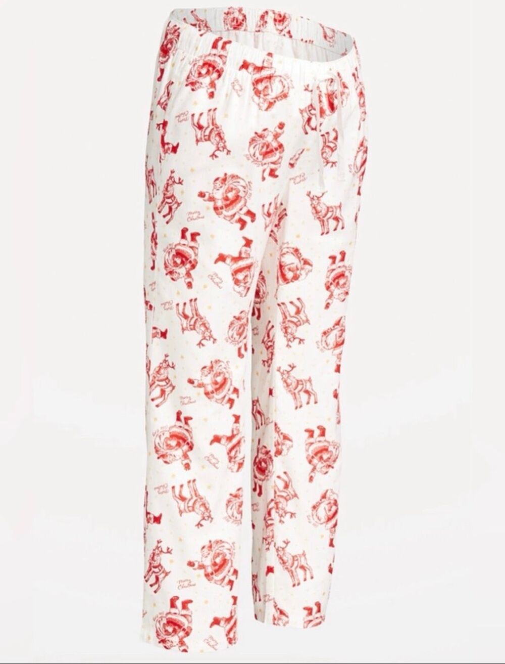 Old Navy Red and White Christmas Santa Pajama Pants With Pockets Size Small
